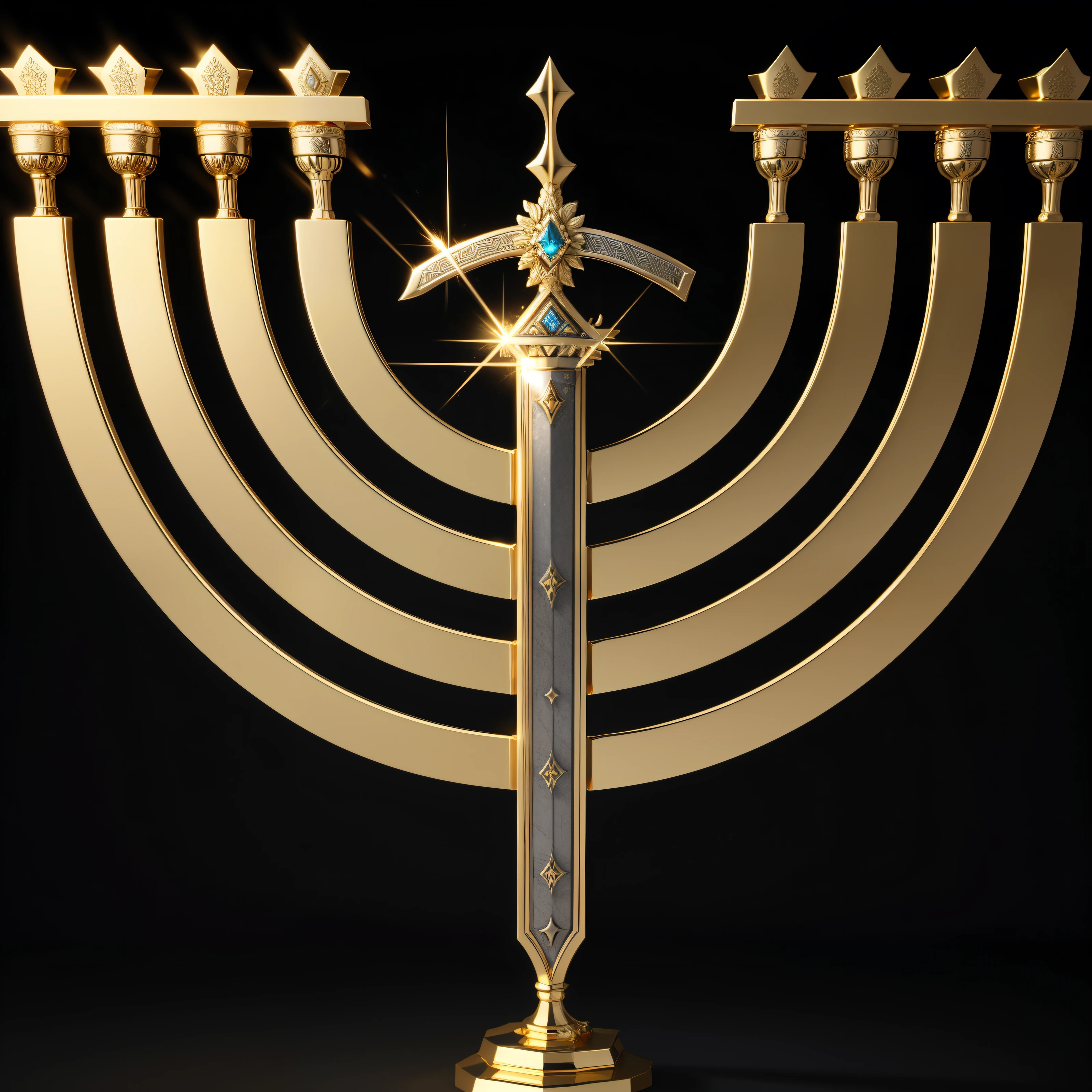 Candelabro, Menorah, Candelabro de ouro, Fogo, Dourado, tempestade, Detailed Realistic Menorah 16K, Detailed Realistic Sword UltraHD, Detailed Realistic Fire Power, Detailed Realistic Light 8K, Realistic 16K, Menorah Ultra Realista 16K, Espada Ultra Realista, Texturas Ultra Realistas 16K, Cores Ultra Realistas 16K, Cores Fotorrealistas 8K, Texturas Fotorrealistas 8K, Contraste Fotorrealista 16K, Nitidez Ultra Realista 4K, Divine Menorah Realistic, Golden Menorah Ultra Realista, Golden Detailed Realistic 8K, Sliver Sword Realistic 8K, Detailed Realistic Black And Golden Ligh, Nigh Realism, Detailed Realistc Darkness Golden Power, Towards the Heavens, celestial, divino, fotorrealista, renderizado, 4k, 8k, texturas detalhadas, sombras detalhadas, decente, cores detalhadas, Contraste realista, Texturas fotorrealistas, cores detalhadas, cores realistas, sombras detalhadas, Eletricidade, 4k, Ultra detalhado, contraste 8k realista, nitidez detalhada, cores Ultra HD, Elegante, hebrew menorah, Golden, Black golden, Silver Sword, Beauty Sword Power, Sword Realistic, Detailed Realistic Sword 16K, Silver, Black and Golden, Fire, Realistic Menorah, Elegante