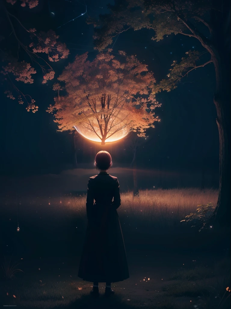 spirits among branches and fireflies by Kuvshinov, samdoesart, dreamlikeart, (((surrealism))), (Style-Glass)