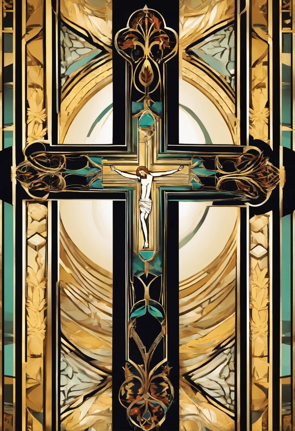 "Generate an image of Jesus in your profile, Capture in moments of deep prayer, Gently clasp your hands together,big cross."