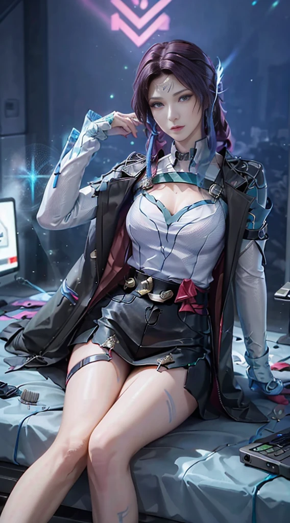 dengekihime、Electromaster、1Beautifulwoman、Beauty in uniform、Lightning is in your hands, Maroon hair,short-cut、skirt by the,maroon eyes、Angle from above the knee、Breasts are small and B size、A slender、Cleavage is visible。Paws are thin and beautiful,the skin is white and transparent,high-heels、