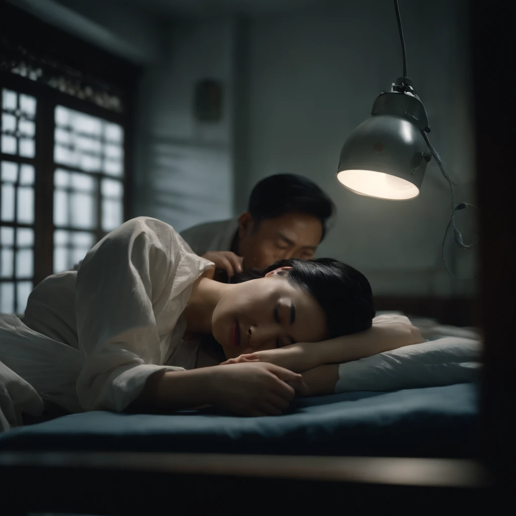 a beautiful chinese woman lying on bed,intravenous drip,crying in pain,trembling and struggling,body lies down,being experimented by japanese unit 731 scientist in human experimentation lab,in harbin,manchuria,1941,(best quality,4k,8k,highres,masterpiece:1.2),ultra-detailed,(realistic,photorealistic,photo-realistic:1.37),vivid colors,dramatic lighting,somber mood,emotional expression,high contrast,gritty textures