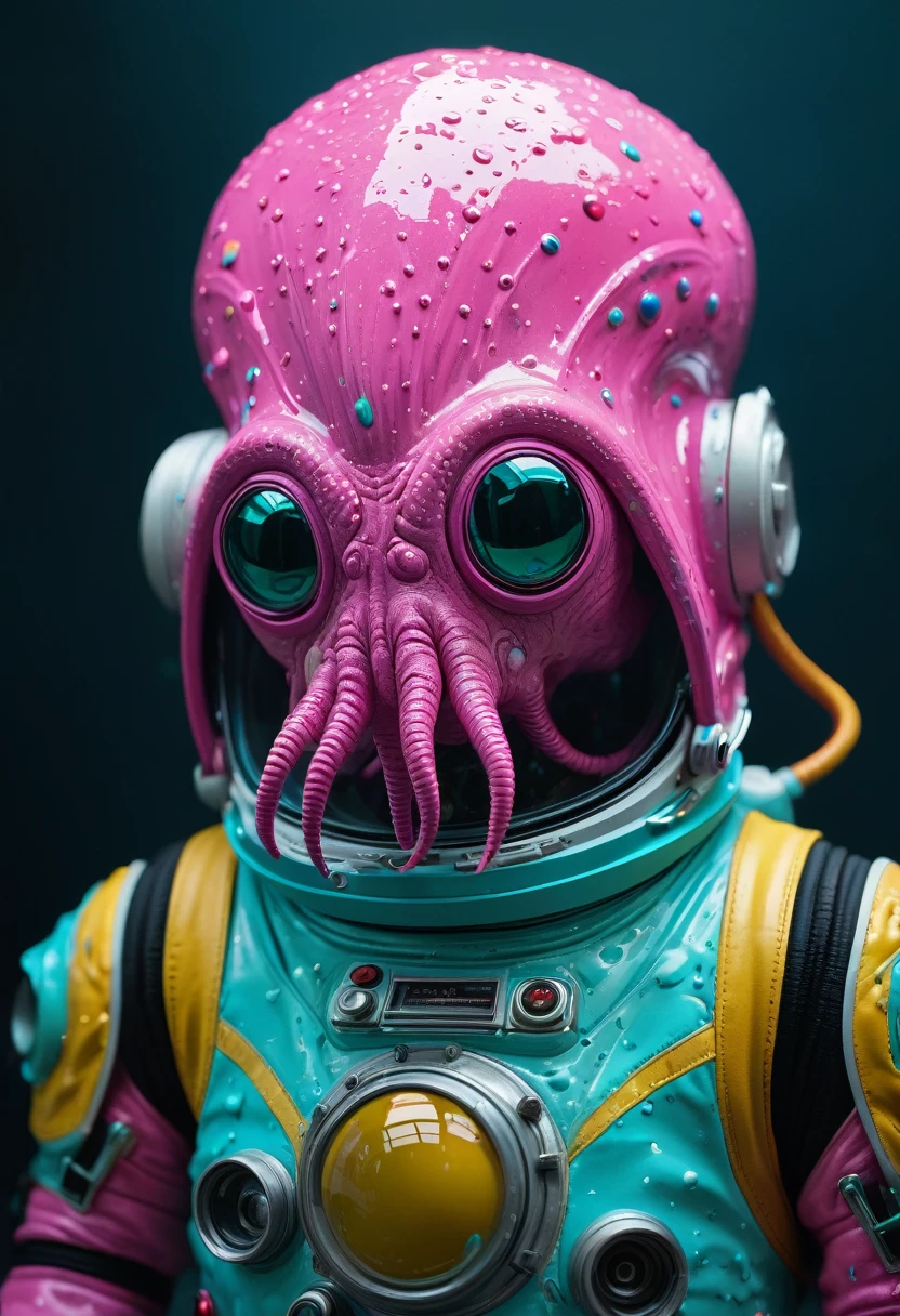8K, ARTISTIC photogrAphy, best quAlity, mAsterpiece: 1.2), A (potrAit:1.2) Don Bluth Style ASTRONAUT Cthulhu pink Toon Doll, full body RAW candid cinema, cyan hair, 16mm, color graded portra 400 film, remarkable color, ultra realistic, sad admosphere, dark lighting, oppressive atmosphere, depressive colors, kodak portra 400, photograph,r, Natural Light, Pinhead lighgts, blur reflection, Brush Strokes, Smooth, abstract, Splatter, Oil On Canvas, rainbow colors, fractal isometrics details bioluminescens : a stunning realistic photograph of wet bone structure, 3d render, octane render, intricately detailed, titanium decorative headdress, cinematic, trending on artstation | Isometric | Centered