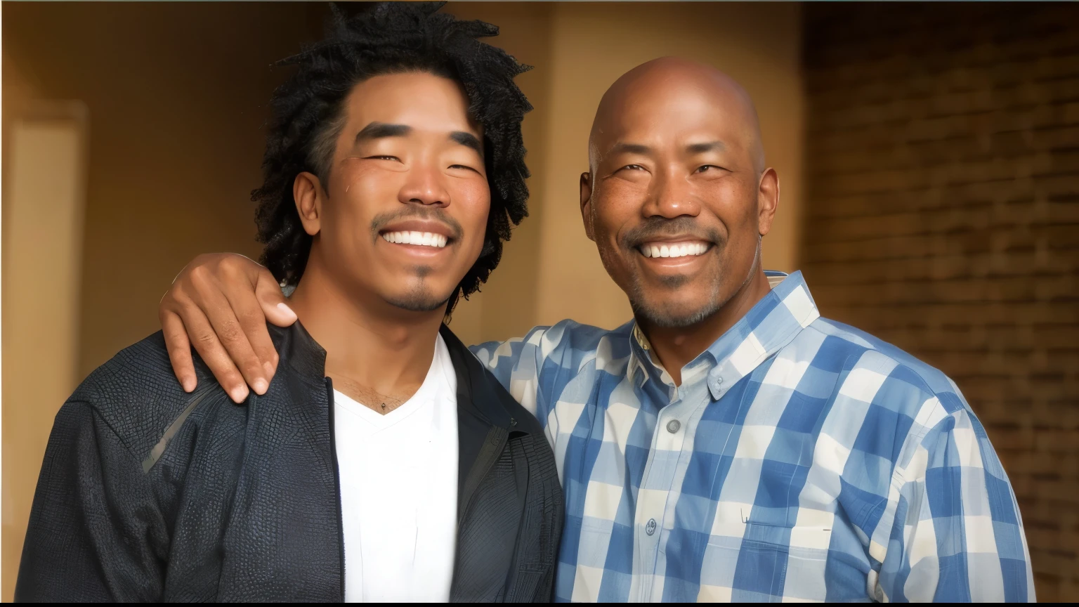 Transform my father and I into Asian men
