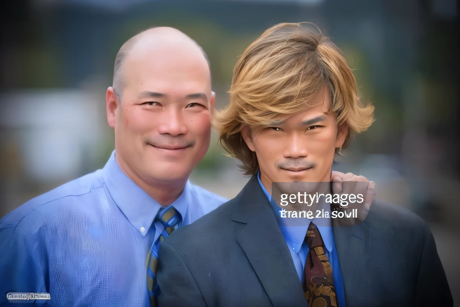 Transform my father and I into Asian men