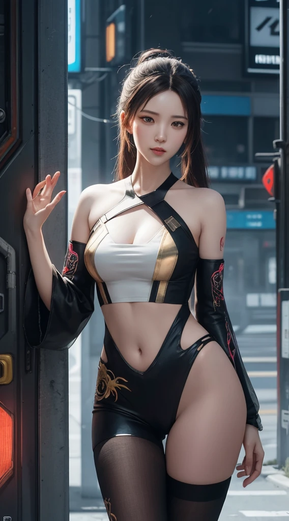 A sexy korea girl is standing in front of a pink humanoid mech armor,big breasts,Unreal Engine,8k render,Full color,best quality,ultra high res,Super realistic art,best quality,masterpiece,illustration,an extremely delicate and beautiful,CG,unity,wallpaper,official art.hyperrealistic,Amazing,finely detail,extremely detailed CG unity 8k wallpaper,(realistic, photo-realistic:1.37),tunnel,in winter,east asian architecture,gym,airport,neon lights,