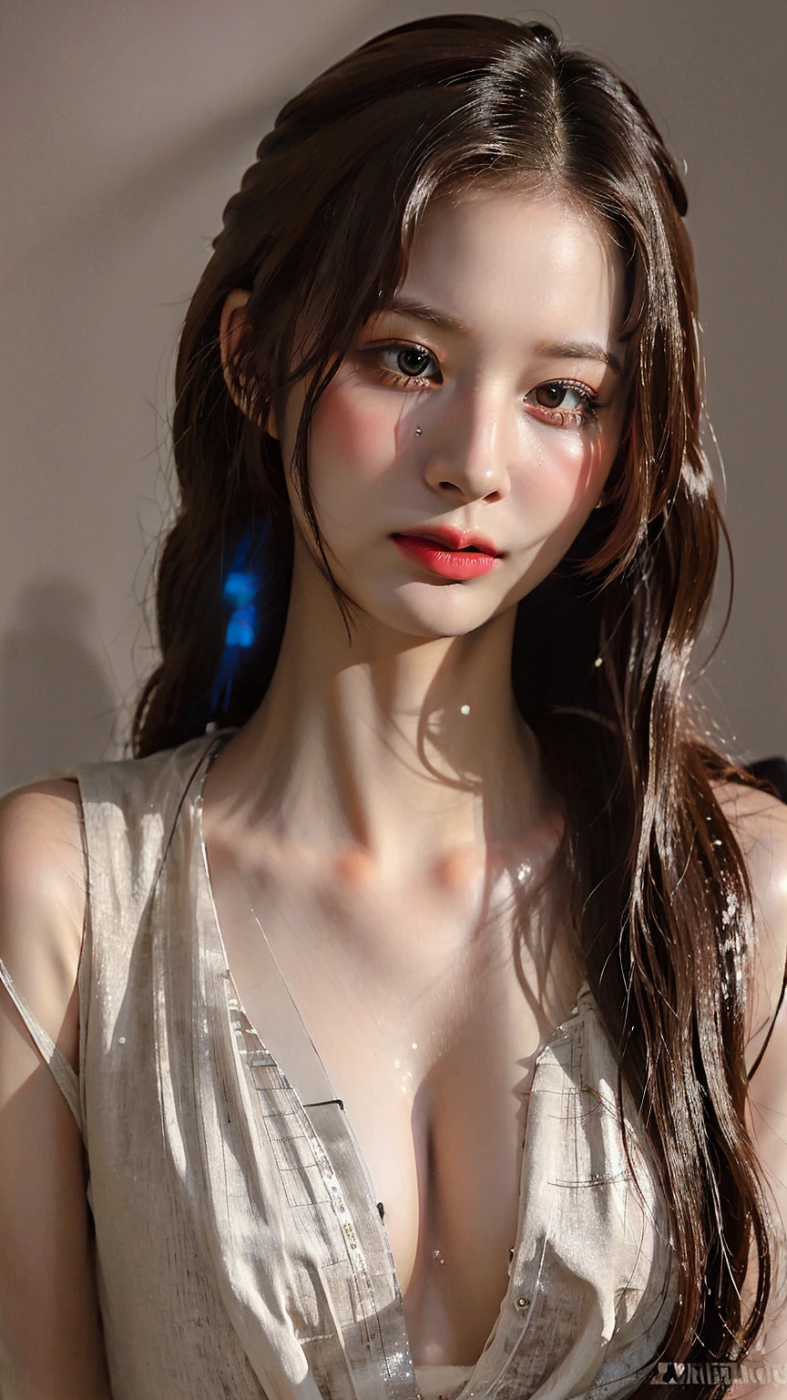 (RAW photo, best quality), ((Nostalgia,1980s syle)),(A girl with a literary atmosphere:1.2),(realistic, photo-realistic:1.3), extremely delicate and beautiful, Amazing, finely detail, masterpiece, ultra-detailed, highres,best illustration, best shadow,intricate,depth of field,(closeup portrait of a young beautiful woman:1.2),long hair,messy hair,((((low key,dark scene,dimly lit)))),(((soft lighting:1.4))),(pale skin:1.4),(shy smile),(cinematic angle),sharp focus, volumetric fog, 8k UHD, DSLR, high quality,( film grain:1.4), Fujifilm XT3,(looking at viewer), pale skin