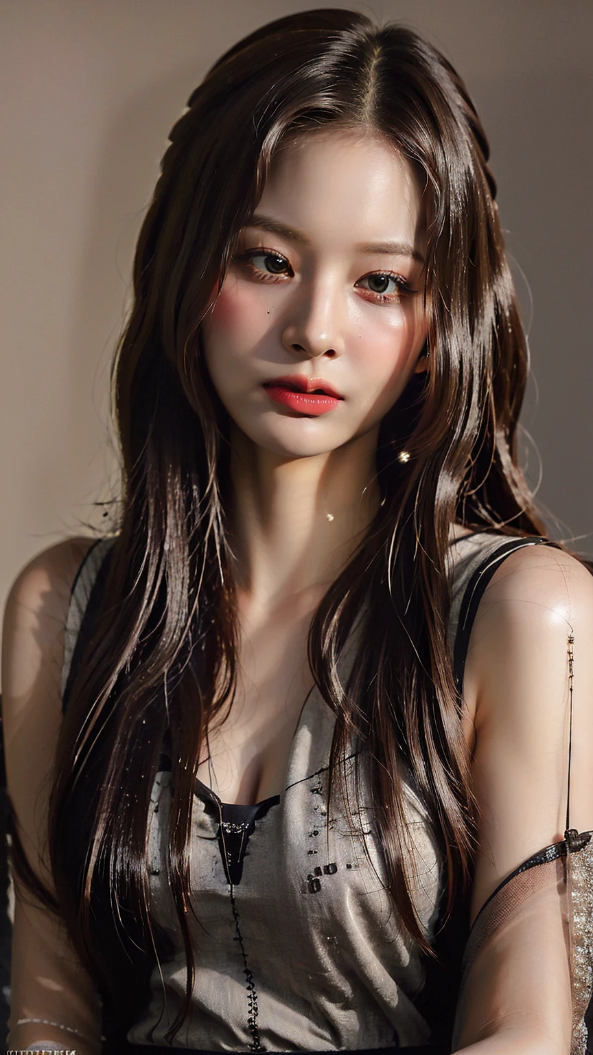 (RAW photo, best quality), ((Nostalgia,1980s syle)),(A girl with a literary atmosphere:1.2),(realistic, photo-realistic:1.3), extremely delicate and beautiful, Amazing, finely detail, masterpiece, ultra-detailed, highres,best illustration, best shadow,intricate,depth of field,(closeup portrait of a young beautiful woman:1.2),long hair,messy hair,((((low key,dark scene,dimly lit)))),(((soft lighting:1.4))),(pale skin:1.4),(shy smile),(cinematic angle),sharp focus, volumetric fog, 8k UHD, DSLR, high quality,( film grain:1.4), Fujifilm XT3,(looking at viewer), pale skin