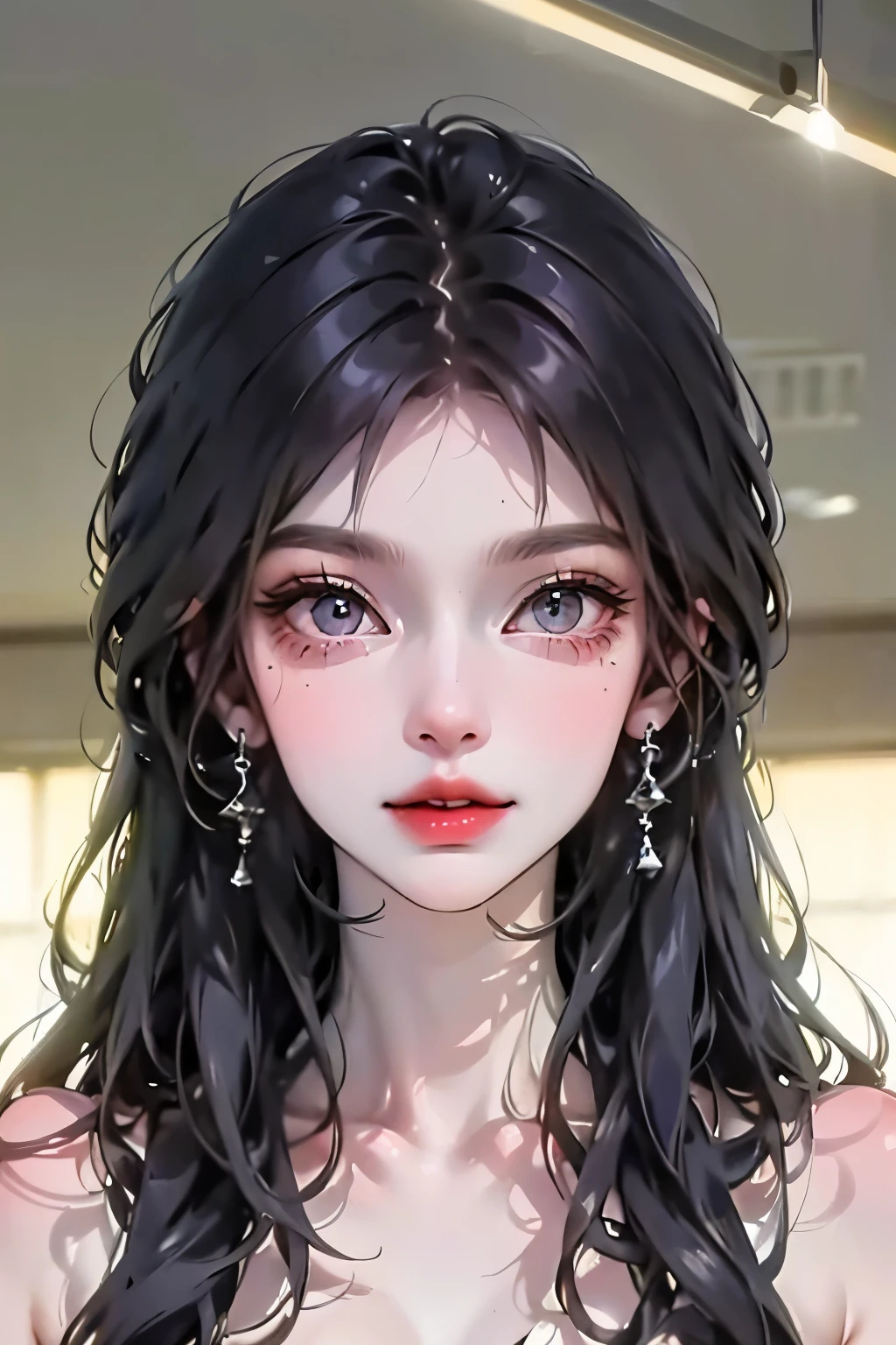 Wear, (photo Practical:1.4), (hyper Practical:1.4), (Practical:1.3),, (Smoother lighting:1.05), (Improve lighting quality:0.9), 32k,, 1 Girl,20 year old girl, Practical lighting, Backlight, There is light on the face, Ray Tracing, (Brighter Lights:1.2), (quality improvement:1.4),, (The best quality real skin texture:1.4), Delicate eyes, Delicate face, good quality eyes,, (Tired, sleepy and satisfied:0.0), Close-up of face, t-shirt,, (Increase body line emotions:1.1), (Enhance Skin Texture Beauty:1.1)