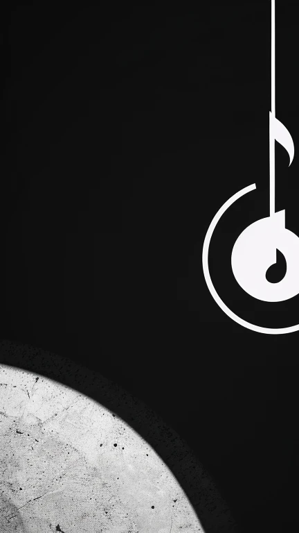 symbols, unique, simple, black and white, music note