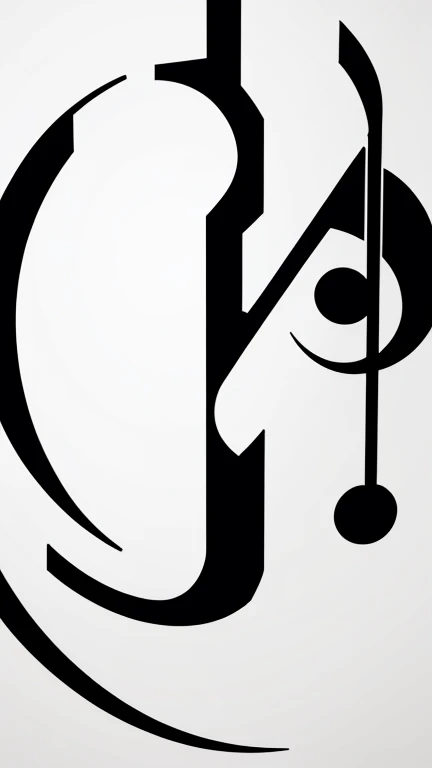 symbols, unique, simple, black and white, music note