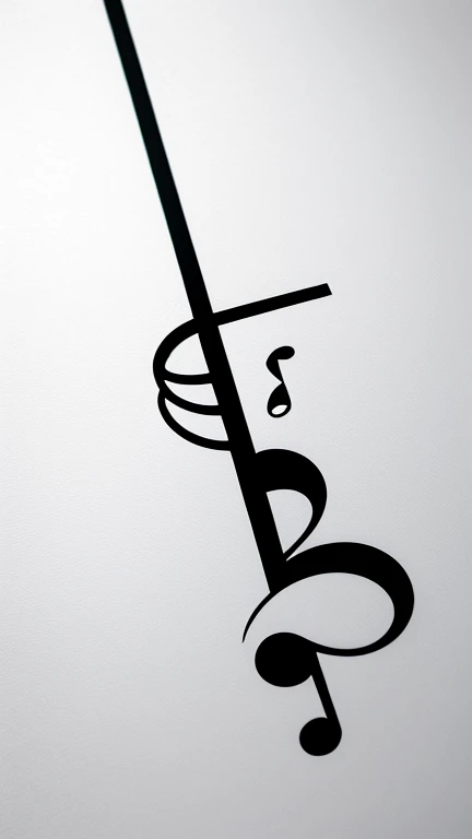 symbols, unique, simple, black and white, music note