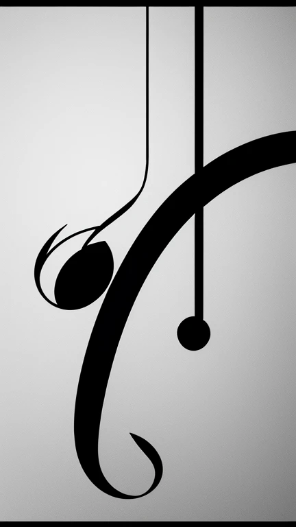 symbols, unique, simple, black and white, music note
