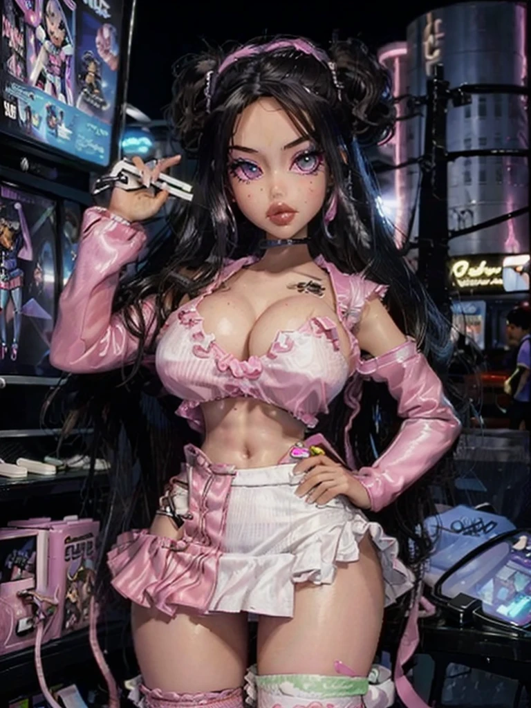 1girl, retro gamer, 80s film style, bratty girl, gamer fashion, girl.