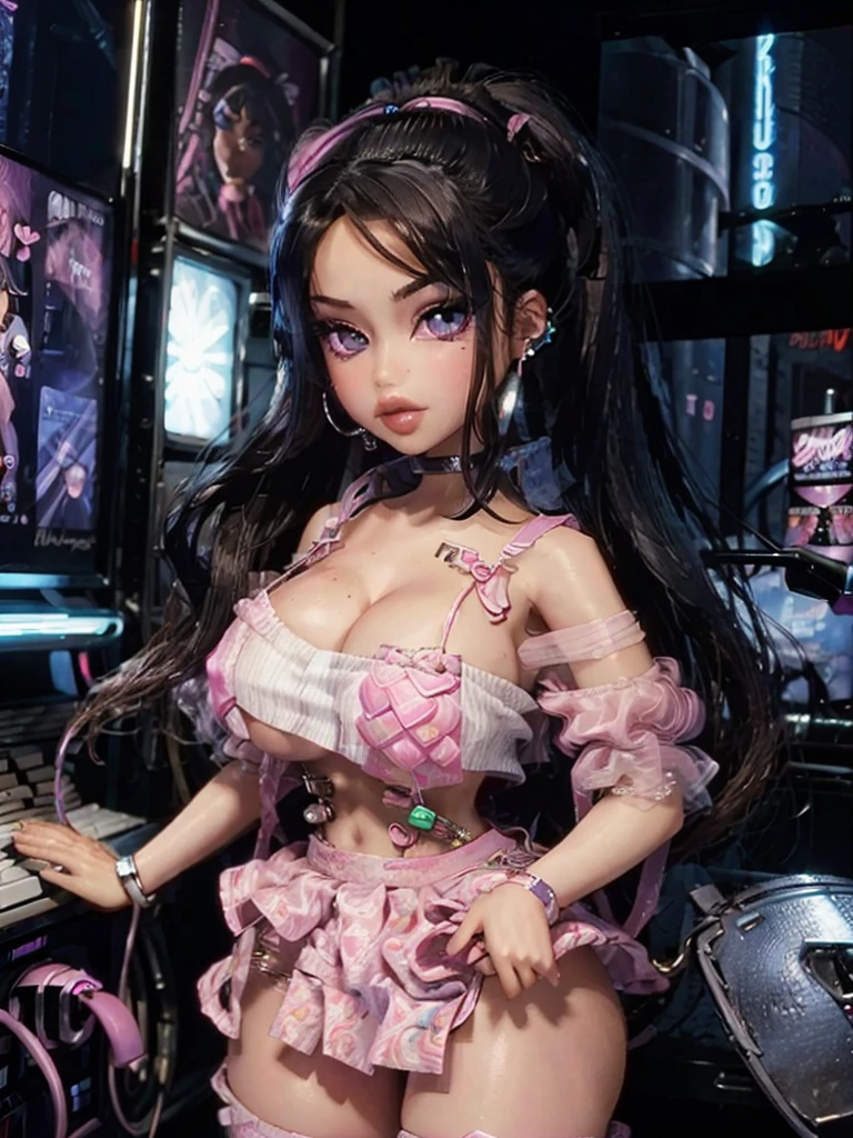 1girl, retro gamer, 80s film style, bratty girl, gamer fashion, girl.