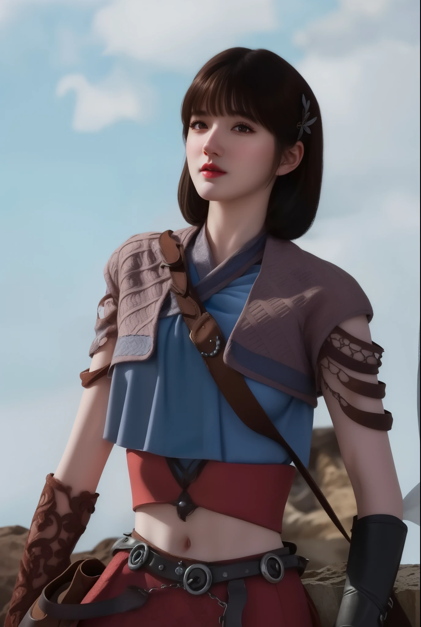 (hyperrealistic), (illustration), (high resolution), (8K), (extremely detailed), (best illustration), (beautiful detailed eyes), (best quality), (ultra-detailed), (masterpiece), (wallpaper), (photorealistic), (natural light), (rim lighting), (detailed face), (high detailed realistic skin texture), (anatomically correct), (solo), (1 girl), (high detailed realistic hair), (ash-grey hair:1.35), (heterochromic eyes), (detailed eyes), (light-brown eyes:1.37), (sparkling eyes), (realistic big breasts:1.5), (long legs), (slender abs), (dynamic pose), (closed tiny mouth:1.3), (concentrated expression), (exposed breasts cleavage:1.35)
