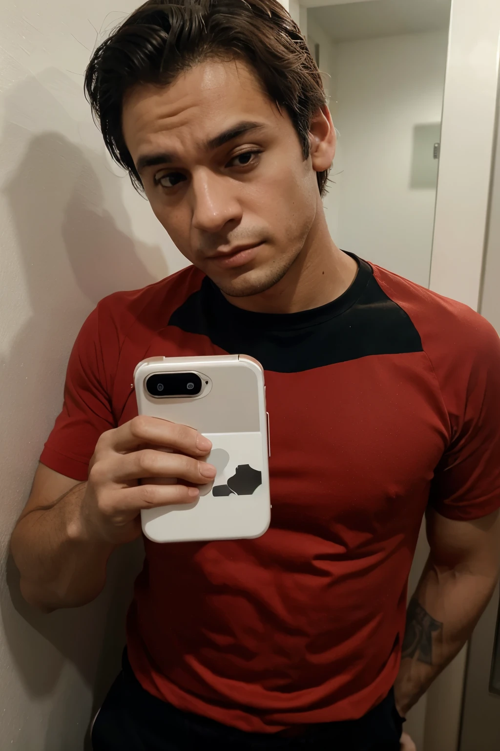 Um homem viciado em celular compulsivamente