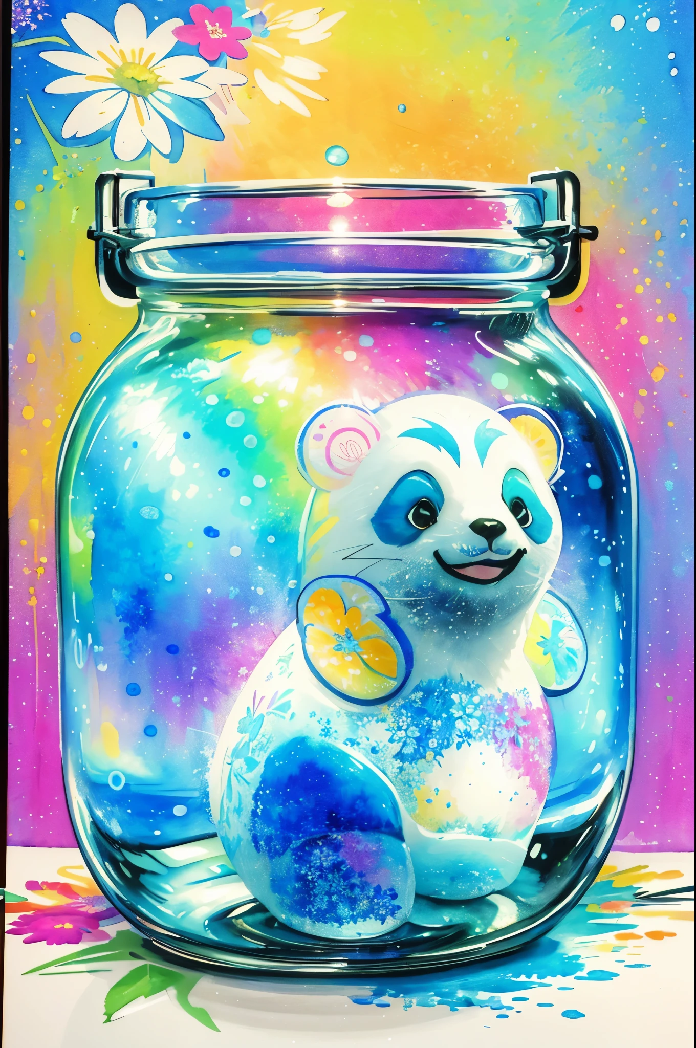 Mika Pikazo Style、(((Stylish))), 8K picture quality、Intense watercolor, detailed水彩艺术, Watercolor splash, Surrealism, Avant-garde Pop Art, Beautiful and expressive paintings, Beautiful art illustration, colorful, wonderful, Cruel beauty, best quality、Official Art, vector art, fashionable design, (((The most beautiful girl))), (((best quality))), HDR, ((detailed)), (((Graffiti Art)), ((masterpiece)), ((Super detailed)), (((Colorful flowers))),(((fashionable))),