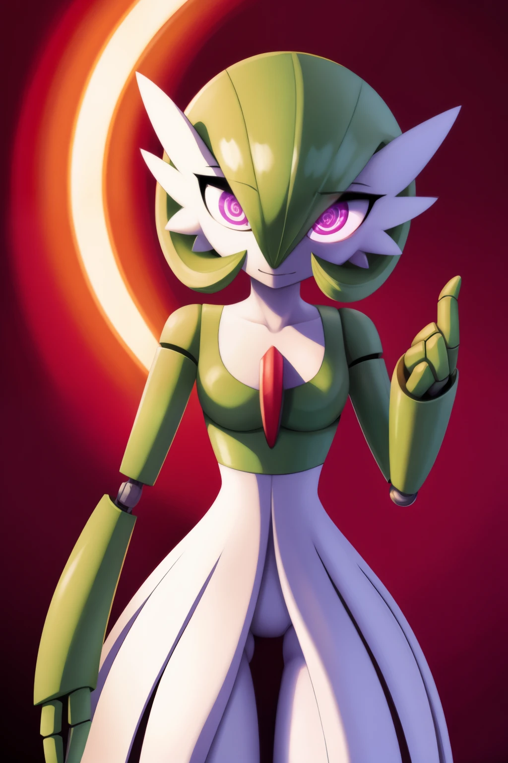 Gardevoir, empty eyes, spiral eyes, enchanted, entranced, hypnotized, robot joints