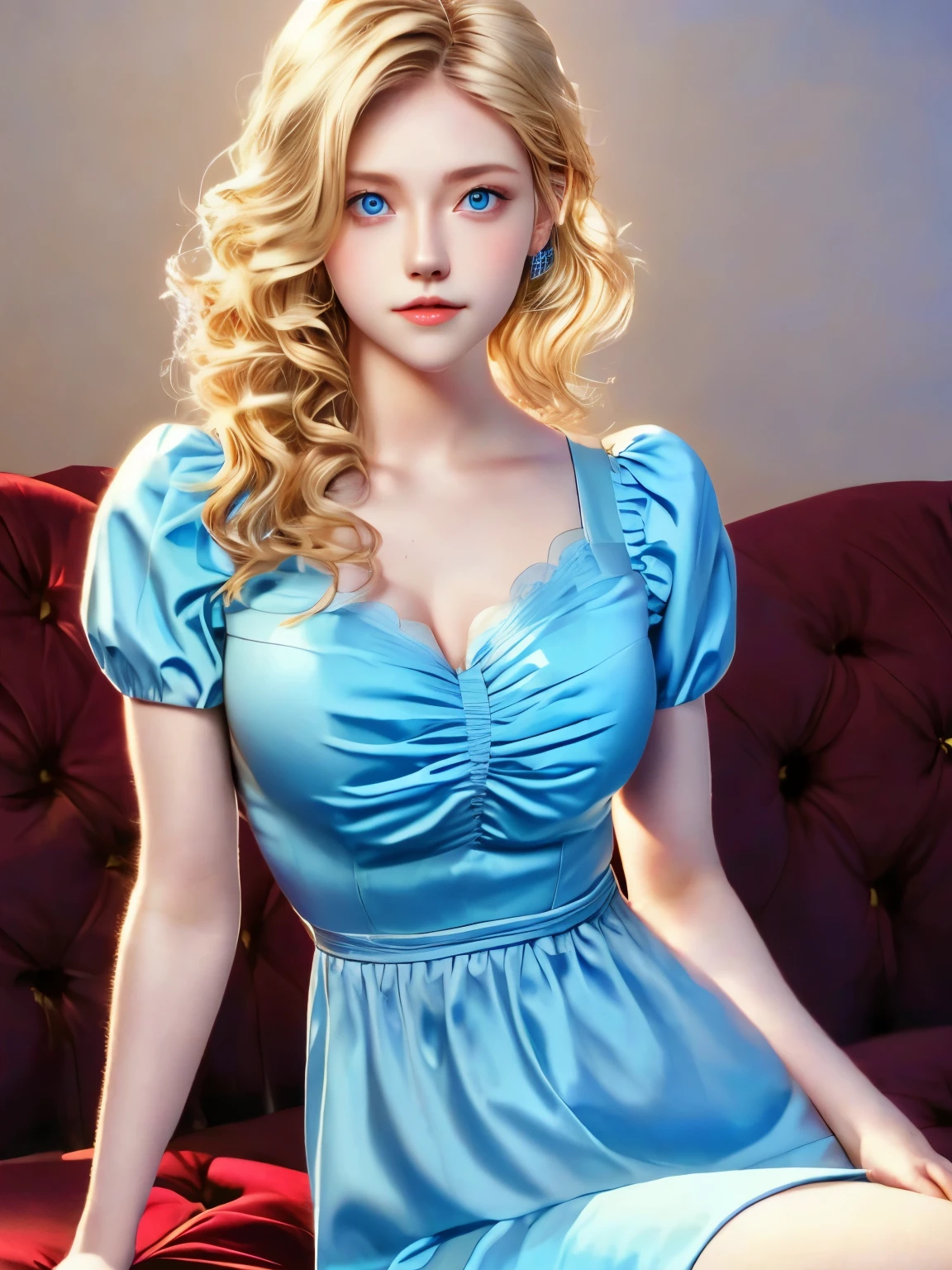 rosto frontal Full frame, realistic detail, stanley artgerm lau, arm candy, french canadian, norweigan, irish, blond hair, skinny, tiny, thin, small, hot, blue eyes, hourglass figure, 5'4, 8 k, 4 k, beautiful lighting, cute, innocent