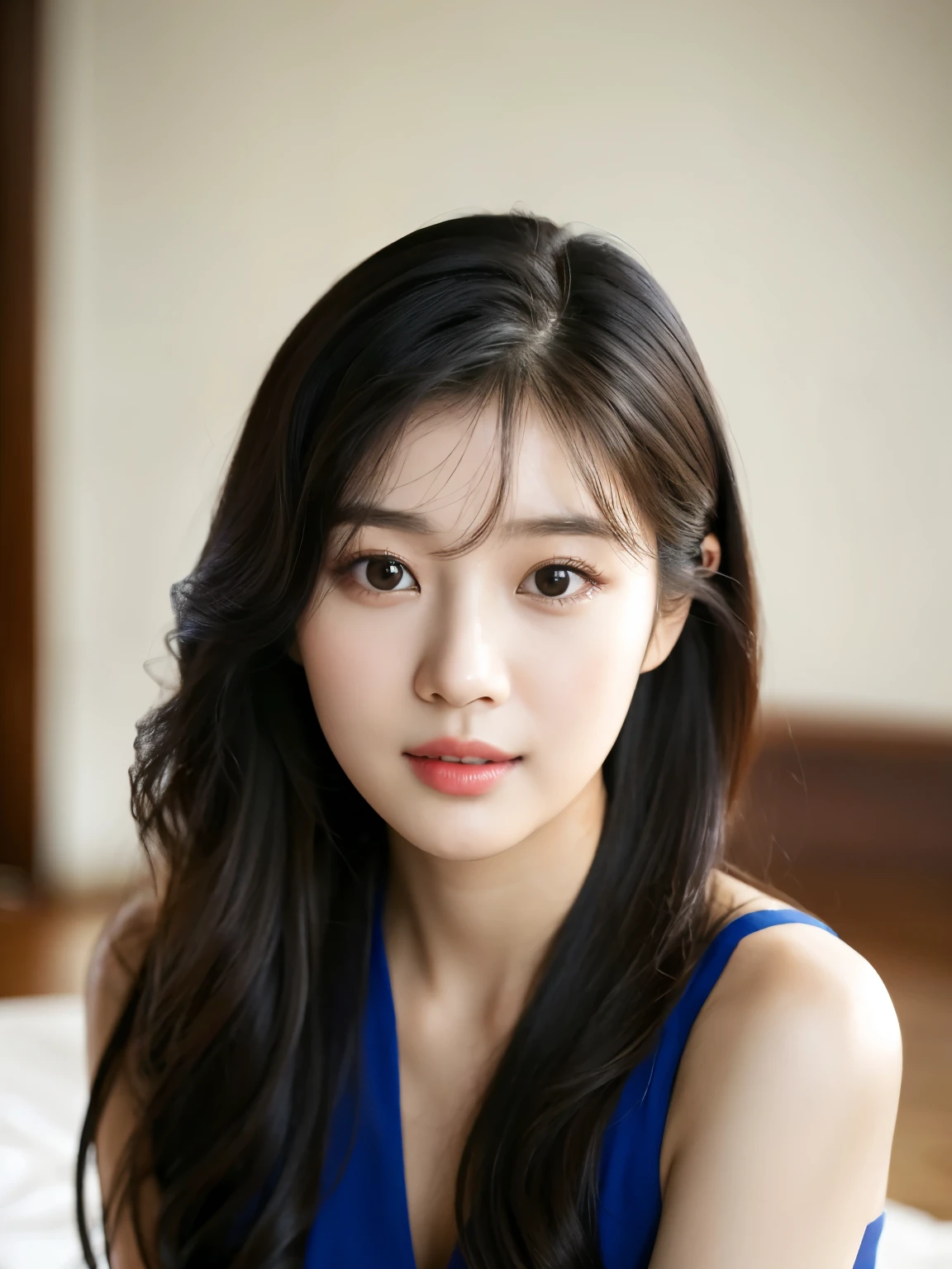 there is a woman that is posing for a picture in a room, jaeyeon nam, korean girl, heonhwa choe, ulzzang, gorgeous young korean woman, beautiful south korean woman, xintong chen, beautiful young korean woman, headshot profile picture, lee ji-eun, lee ji - eun, jinyoung shin, wan adorable korean face