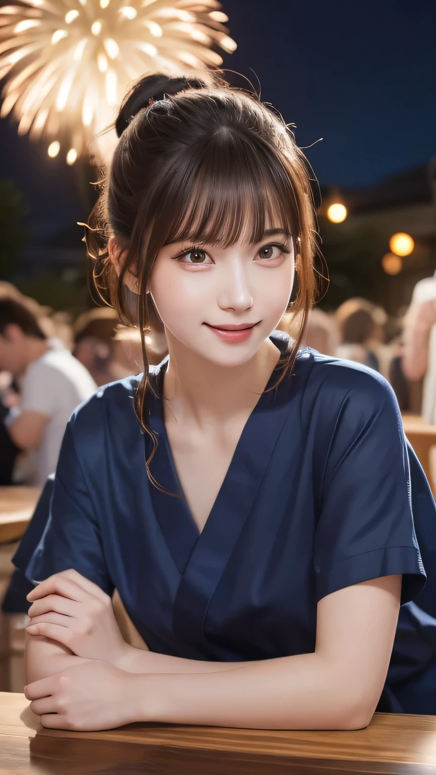 top-quality,fullbody shot,,super high resolution,(Realistic:1.4),Raw photography, Jersey,

generally,Girl in Yukata,Blowing in the wind,Summer festival,night,Opening a store,Spirit Stream,Large fireworks,Ponytail Break 8K, (RAW Photos: 1.2), (realism: 1.4), (Tabletop: 1.3), (Exquisite detail: 1.2), Delicate and beautiful details, (Eye details), (Facial details), (highest quality) :1.4), (Super Resolution: 1.2), Cinematic light, (Highly detailed illustration), (eyelash, highest quality, Super Resolution, Depth of written boundary, Wide Light, Natural Shadows,random cute pose, shy smile 
