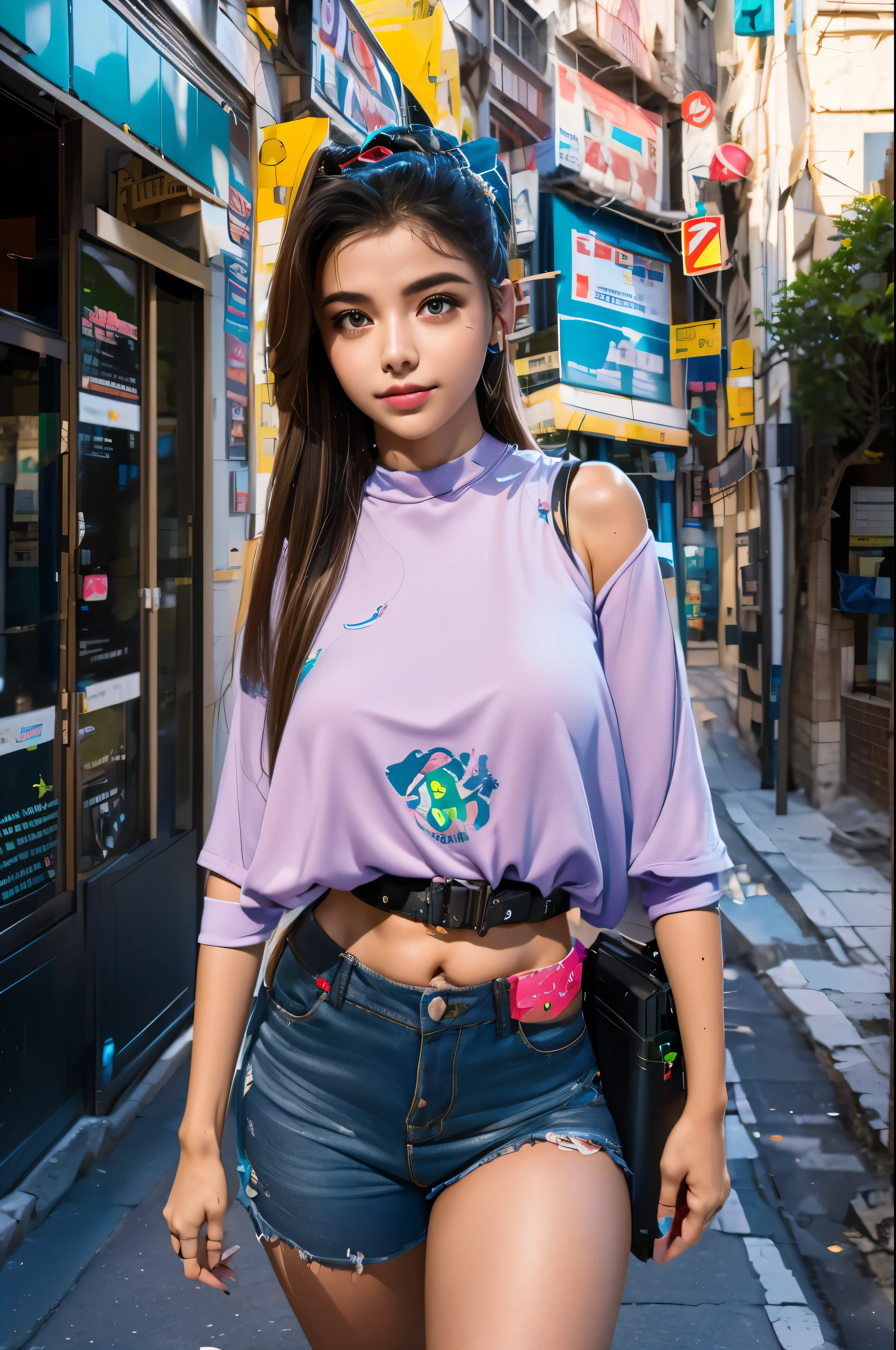 Uma garota de 16 anos, hacker and rebel technology expert who fights against oppressive systems and for freedom of information. Ela possui mini drones que a protegem, em suas roupas tem luzes neon.
