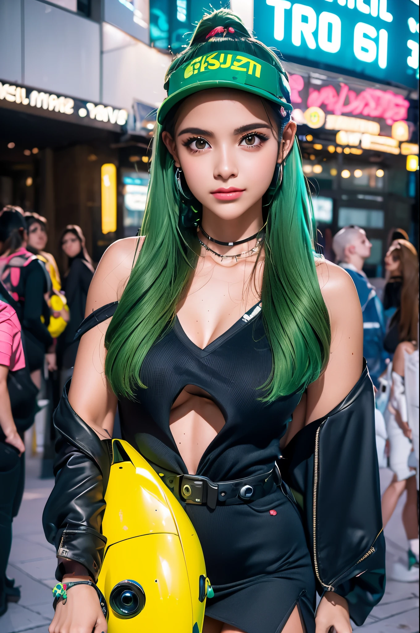 Uma garota de 16 anos, hacker and rebel technology expert who fights against oppressive systems and for freedom of information. Ela possui mini drones que a protegem, em suas roupas tem luzes neon.
