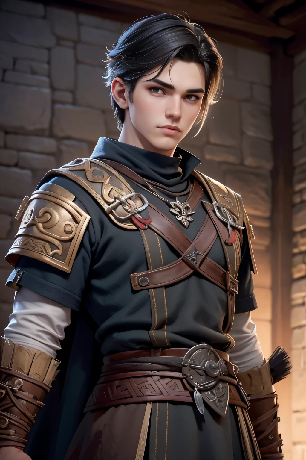 Joven, vikingo, cultura vikinga, con arcos en las manos, adiestramiento, Estilo Juego de Tronos, medieval, Pelo corto con flequillo, machista, male, (((joven))).