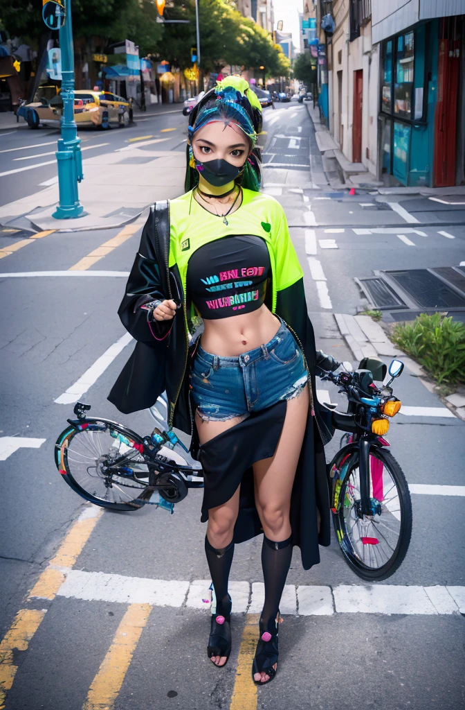 Uma garota de , hacker and rebel technology expert who fights against oppressive systems and for freedom of information. Ela possui mini drones que a protegem, em suas roupas tem luzes neon.