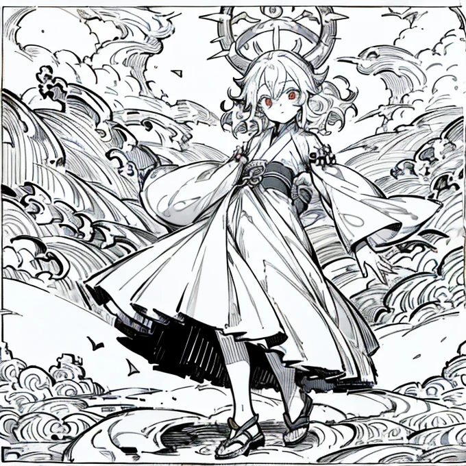1 femme, female character based on demon slayer, illustrer dans un style artistique anime, she has slightly curly black hair and red eyes, dress the female character with a traditional Japanese hanfu, Univers demon slayer, ultra detail, Animations 2D, 4k