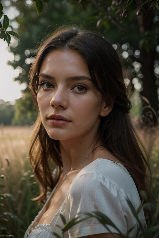  photograph of a white woman in tall grass, Andrei Tarkovsky, Anna Nikonova, warm sunlight, Antonio Rotta, reality punctuated by dreams, , Dean Cornwell, innocence, Robert Capa, summer sun, bob professional photography, soft lighting, high detail, intricate detail, photorealistic, cinematic, random angle, watercolor, airbrush, style Greg Rudkowski, Michael Garmash, ultra hd, realistic, vivid colors, highly detailed, UHD drawing, pen and ink, perfect composition, beautiful detailed intricate insanely detailed octane render trending on artstation, 8k artistic photography, photorealistic concept art, soft natural volumetric cinematic perfect light
