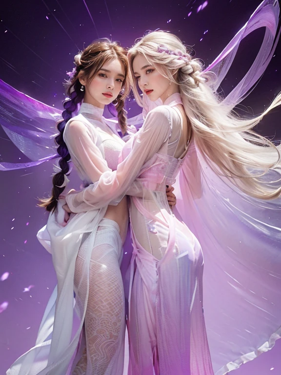 ((David Hamilton:1.37, White and vibrant colors))、(Small loli twins:1.37)、{(Dynamic Angle)|(From the side)|(From the back)|(From below:1.2)}、{(((Kiss face to face)))|(Standing full body:1.2)|Wide Shot}、{(Floating Hair:1.2)|(Strong winds)|(Ass Focus)}、8K highest quality、((masterpiece:1.2、Photo-Realistic:1.4)), { Kodachrome | Realistic | photoRealistic | born }、((A KAWAII face with attention to detail、Glittering Ivory Skin))、Very detailed、Smooth Shading、{Zoom Layer|Clear and focused}、Soft lighting with numerous follow lights、{Childish|Huge cleavage:1.37}、((White small panties uniform:1.37))、{Flowers|wreath|smile|Confused|Attractions|Different types of hair colors}、{(Particles of light:1.2)|(Lens flare)|(Luminous Particles:0.6)}、{Forest Lakeside|Lakeside Cottage|Before Dawn|Magic Hour|Morning Glow|It was foggy}、{ Body proportions and limbs are anatomically correct | ((No extra limbs)) } .