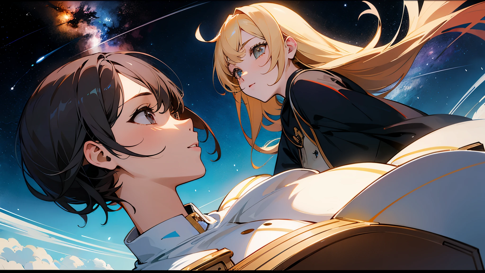 

(masterpiece、Best Quality: 1.2)、Provocative composition、Low - Angle、From below、Look Up、Cinematic Anime、universe、universe、milky way、Cosmos、惑star、star、universe飛行士、whole body、Super detailed、Beautiful Face、Fine grain、Anime clips of three girls floating in great detail、Correct Anatomy、Incredible Absades

