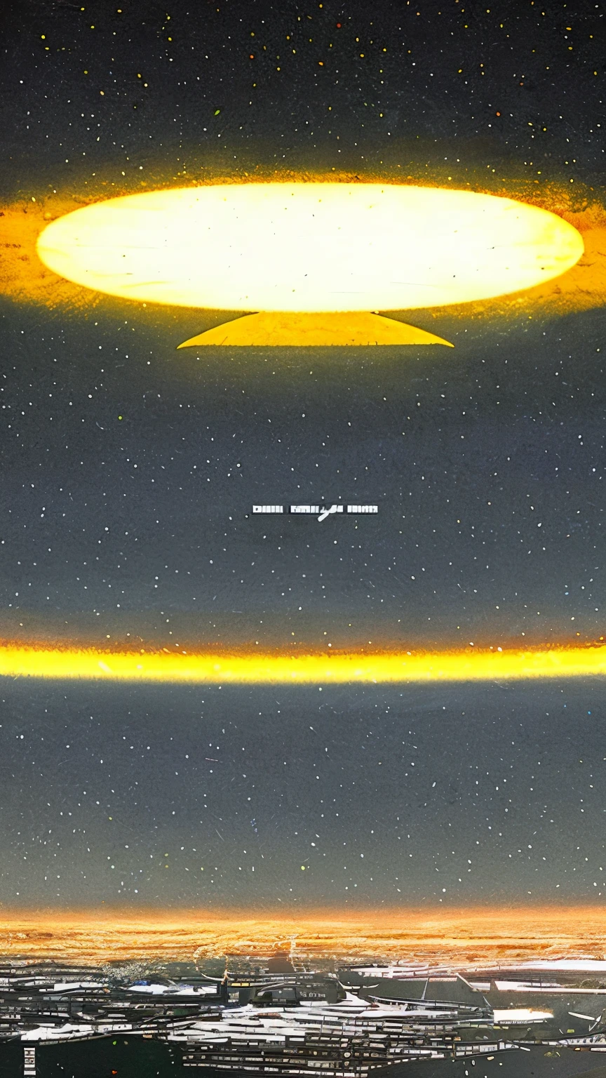 Many thin beams of light are directed towards the fog on the ground,Top-down angle shooting,Perspective,old poster,Old photos are grainy,Mysterious Psychedelic Retro,Asymmetrical composition,Lots of white space,Sci-fi psychedelic,No man's environment,