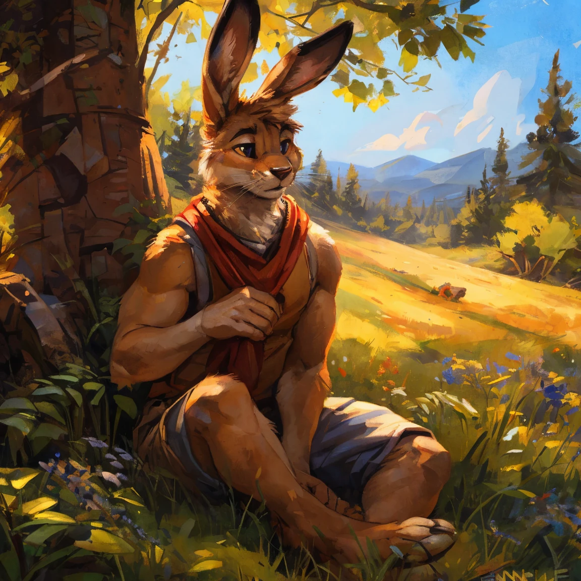 anthropomorphic hare from Midsommar by Ari Aster, By mystikfox61, By kenket