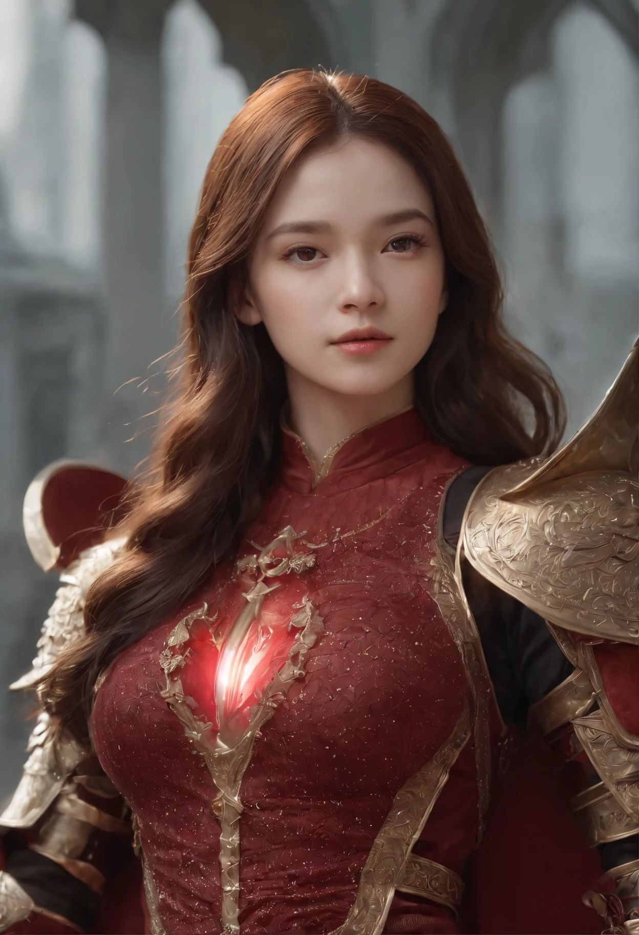 World Style,Armor Girl,Crystal material(3D Rendering Armor,refractive index:1.76 - 1.78,Albedo:0.03 - 0.05,ambient Light:Between 20-50,color:Dark Red, Medium saturation,Type of Light:ambient Light:1.2,Light source color:北極Light,Light源强度:Between 1 and 2,Light源方向:Adjust the position and direction of the Light source appropriately according to the shape and material of the object,Number of Light sources:2 - 3 Light sources
)Crystal exoskeleton,Red cape,beautiful female knight,Detailed fantasy art,Red crystal armor,(Red crystal:15),(Red 0.5),(Crystal texture:1.5),Light滑的表面,high transparency,HD晰度,Textures and details inside materials,Piezoelectric effect,逆Piezoelectric effect,Light學繞射,amazing armor,2.5D CGI fantasy artwork, 4k details fantasy,High Detail, Surrealism, Cubism, Constructivism, Chiaroscuro, Light线追踪, backLight, Stereoscopic View, Light, UHD, Retina, masterpiece, precise, Anatomically correct, high resolution, best quality, Textured Skin, HD, 4k