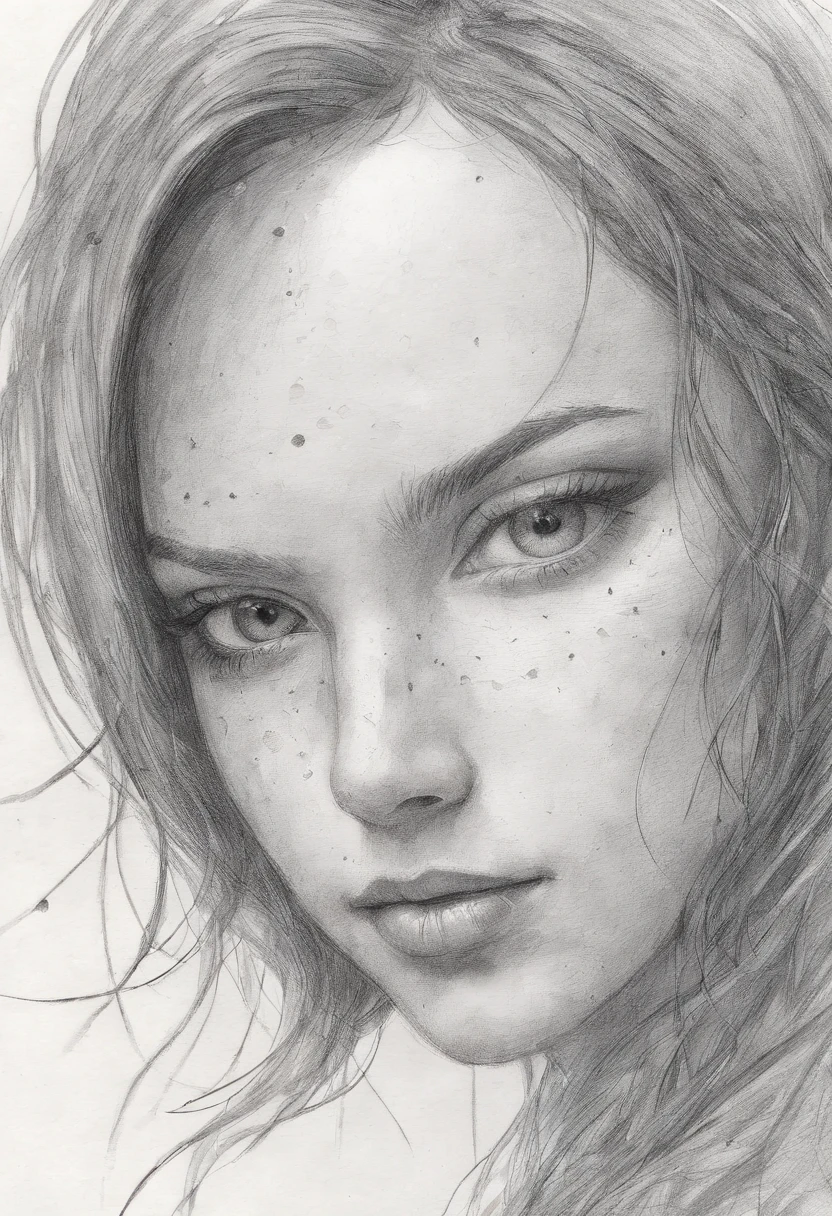 obra maestra, mejor calidad, defined black lines, dibujo para colorear, 1girl, solo, agua, chica abrazando tulipanes, fondo simple, fondo blanco, monocromo, lineart, ((sketch)),((high quality, masterpiece:1.4)), 1girl, ((upper body)), portrait sketch of an african girl wearing a veil, messy drawing, messy charcoal spots, unfinished sketch, sketchbook charcoal style drawing of a woman, sketchbook drawing, sketchbook, beautiful hair, medium short hair, beautiful face, symmetrical face, symmetrical eyes, ((paper material background)), realistic charcoal lines, imperfect drawing, charcoal crumbs, charcoal lines, imperfection, fading sketch, sQueratogray Sketch (eddiemauro-mix)