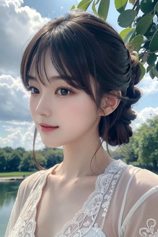 (Surreal) , (Like the picture:1.4),(Increase the resolution), (8k), (Very detailed), (Beautiful and detailed), (highest quality), (Super detailed), (masterpiece), (wallpaper), (Detailed face), alone,1 girl, perfect beautiful japanese woman:1.4、19 years old、Looking at the audience, Subtle details, Detailed face, cloudy, Deep Shadow, Laughter,