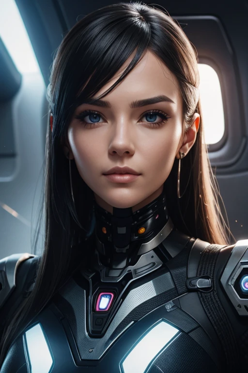 A cyborgwith lots of detail in the face