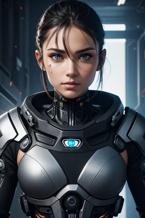 A cyborgwith lots of detail in the face 