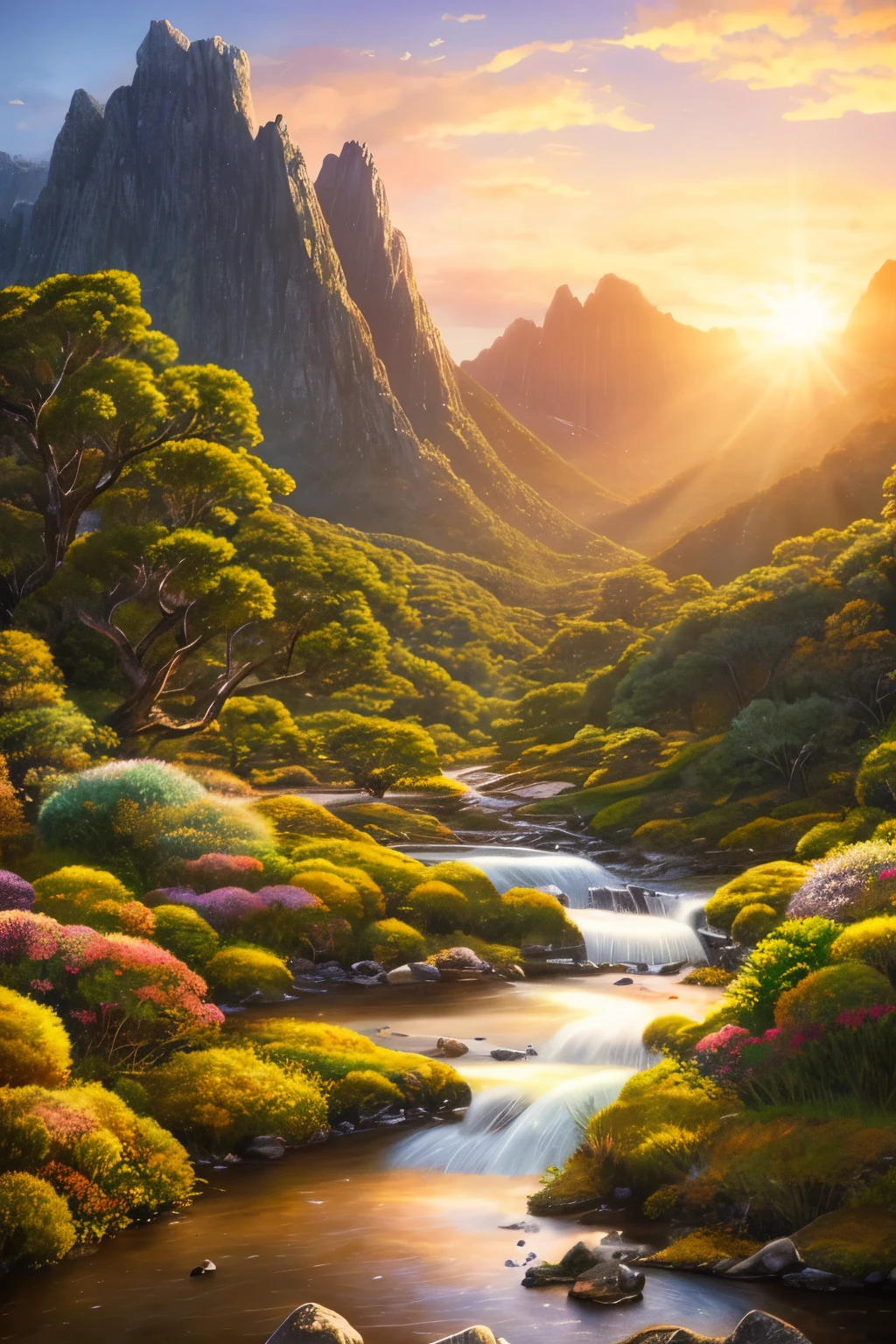 A highly detailed anime illustration, Tasmania Cradle Mountain 
landscape,
vintage, dreamy,  drawing, trending on artstation, UHD, (((by Quentin de Warren))):1.8, atmosphere, luminosity