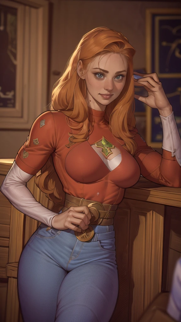  junto com o Procreate Girls Head base stamps personagem das HQs da Marvel  de 35 anos, Jennifer Connelly very long to the waist and half curly with bangs, seios pequenos, olhos grandes com um brilho apaixonado, olhos verdes mel, Um lindo sorriso, vestindo uma camiseta preta longa com um terno feminino verde e jeans, in a serious and sweet comic-style pose, alta qualidade Jennifer Connelly (estilo de desenho animado:1.2),  [(lindas mulheres de meia idade]) desenho de vestindo um moletom folgado e oversized, grande sorriso, olhos perfeitos, rosto detalhado, fundo de festa, pose divertida, olhar sedutor, confete, fundo branco simples junto com o demolidor personagem das HQs da Marvel Procreate Girls Head base stampsmulher arafa com vestido branco e botas pretas posando para uma foto, amoranto as a super villain, Like a retro futuristic heroine, Alena Aenami e Artgerm, perfect android girl, Moira de Overwatch, amoranto, advertising cosplay, as a retrofuturistic heroine, science fiction woman, better known as amoranto
