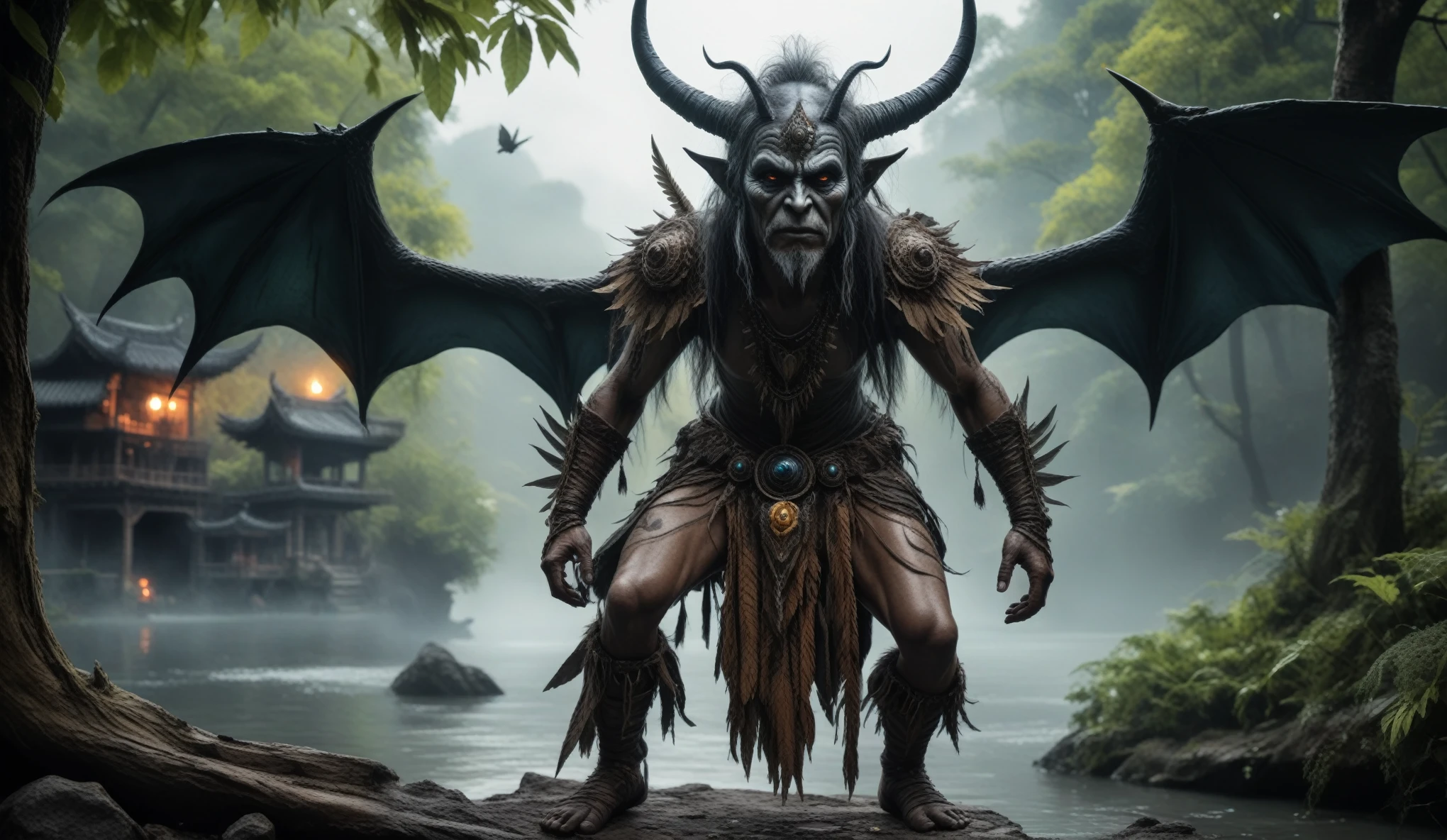 full body shot,beggar graphite evil fairy,native indian, wants eat,survival in Carnival Row city,Cinematic,natural skin textures, hyper realism, hyper detailed,Extremely detailed,High contrast,Masterpiece,Realistic,Ultra Detailed, intricate details,realistic humid leather,extremly intricate,Epic Realistic, cinematic style,irina yermolova,high contrast,hdr,extremely detailed, [deep night landscape],masterpiece, intricate details, eyes extremely detailed, high detailed eyes,8k resolution,retina, Nikon Z9,China,Songbird,semi orc,Li River in Guangxi Zhuang of China,Pisces, Elf，Double contact, X-ray, Creative, vivid light, fantasy, super detailed, high resolution, trap against fairies between trees,full body length shot,beggar graphite Manganite The Alien Entity,native italian cobold, wants eat,survival in criminal city of future,Cinematic,soft colors, Technicolor,natural skin textures, hyper realism, hyper detailed,Extremely detailed,High contrast,Masterpiece,Realistic,Ultra Detailed, intricate details,realistic humid leather,extremly intricate,Epic Realistic, cinematic style,irina yermolova,high contrast,hdr,extremely detailed, [deep night landscape],masterpiece,intricate details,faded,eyes extremely detailed, high detailed eyes,16k resolution,RAW,retina, Nikon Z9,forest,China,Songbird,orc,Li River in Guangxi Zhuang of China,tkt style, photorealism, Double contact, X-ray, Creative, vivid light, masterpiece, fantasy,  super detailed, high resolution, stop:35;wendigo