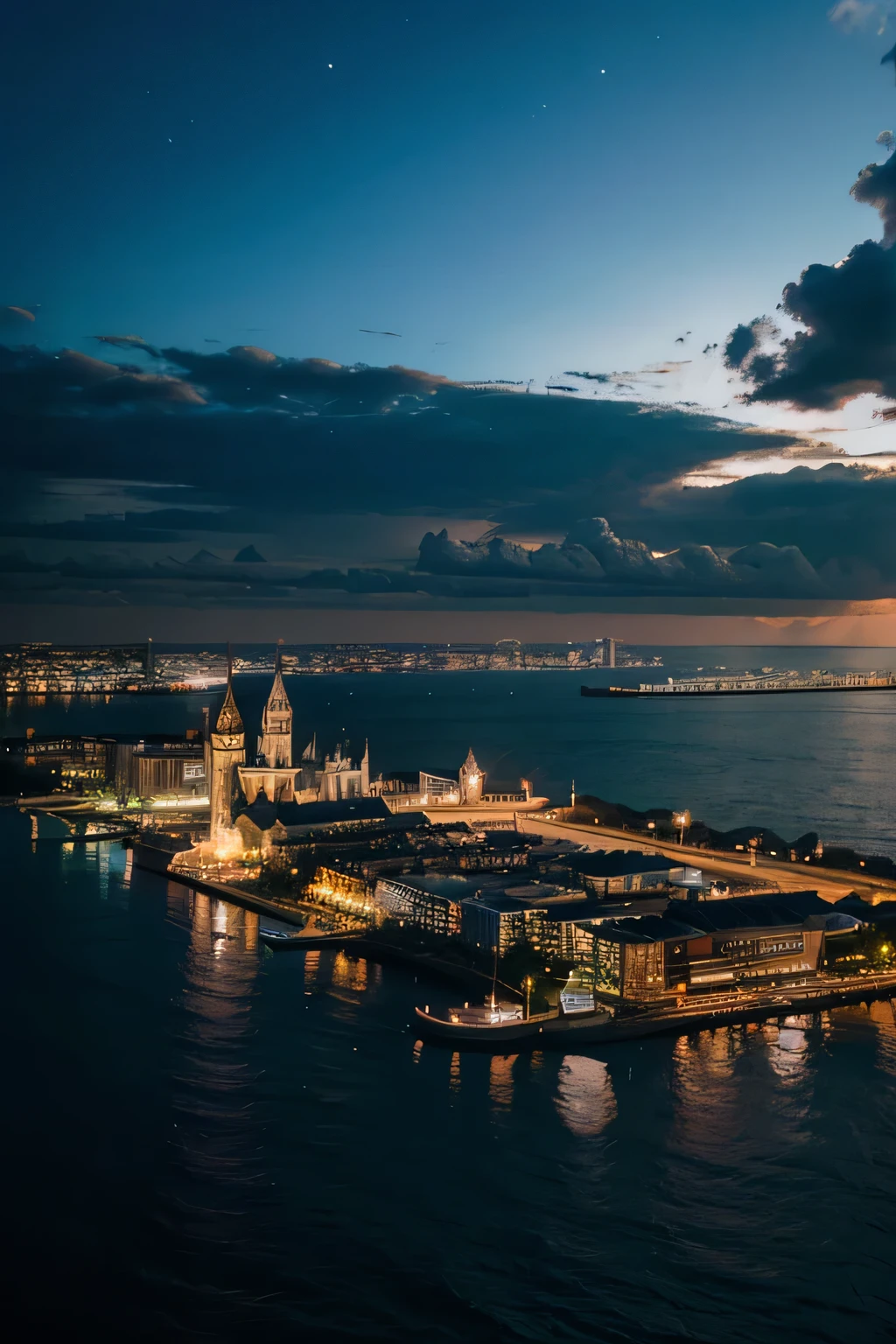 Magical city in sea