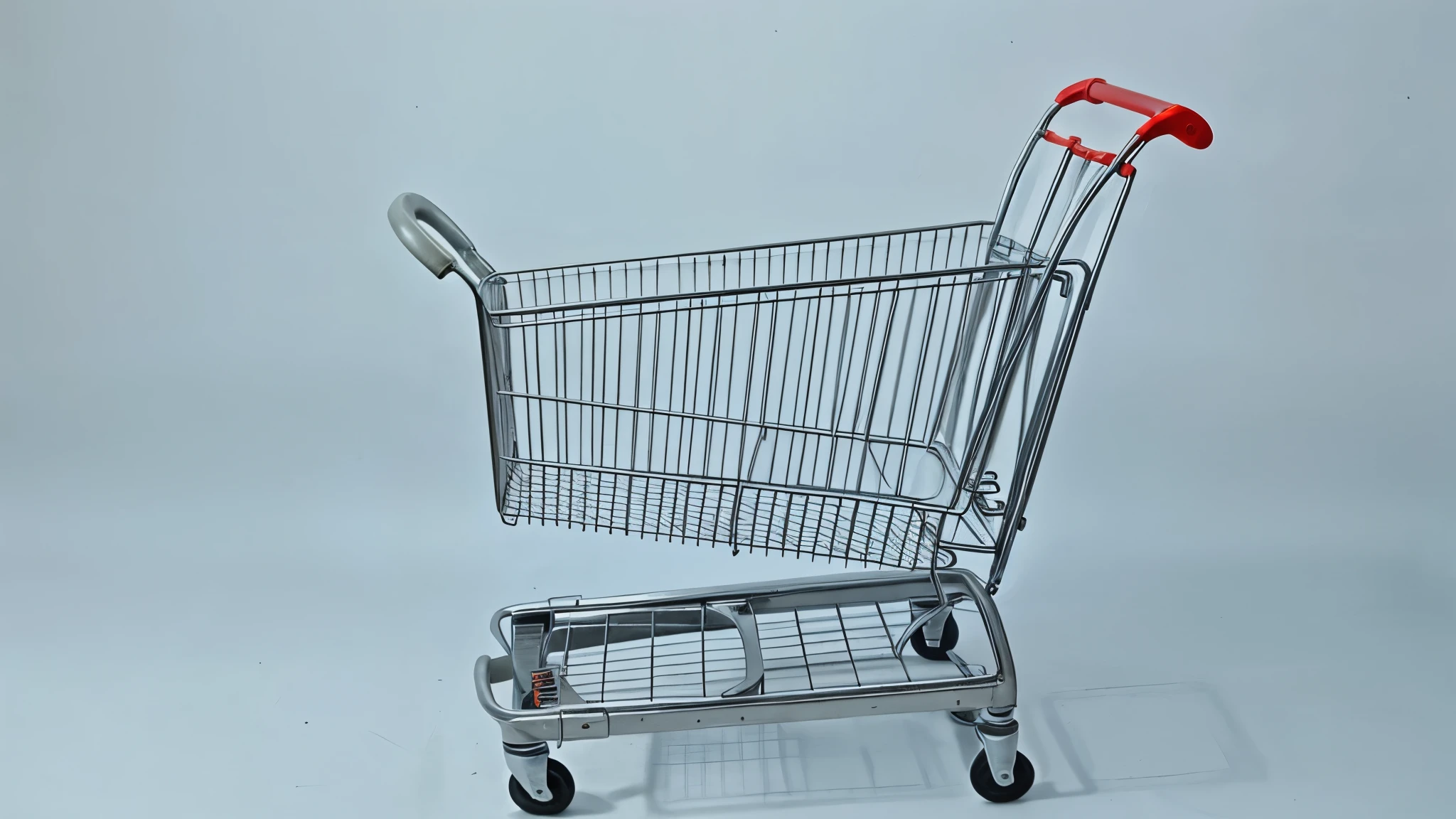 shopping cart, blue background, sharp