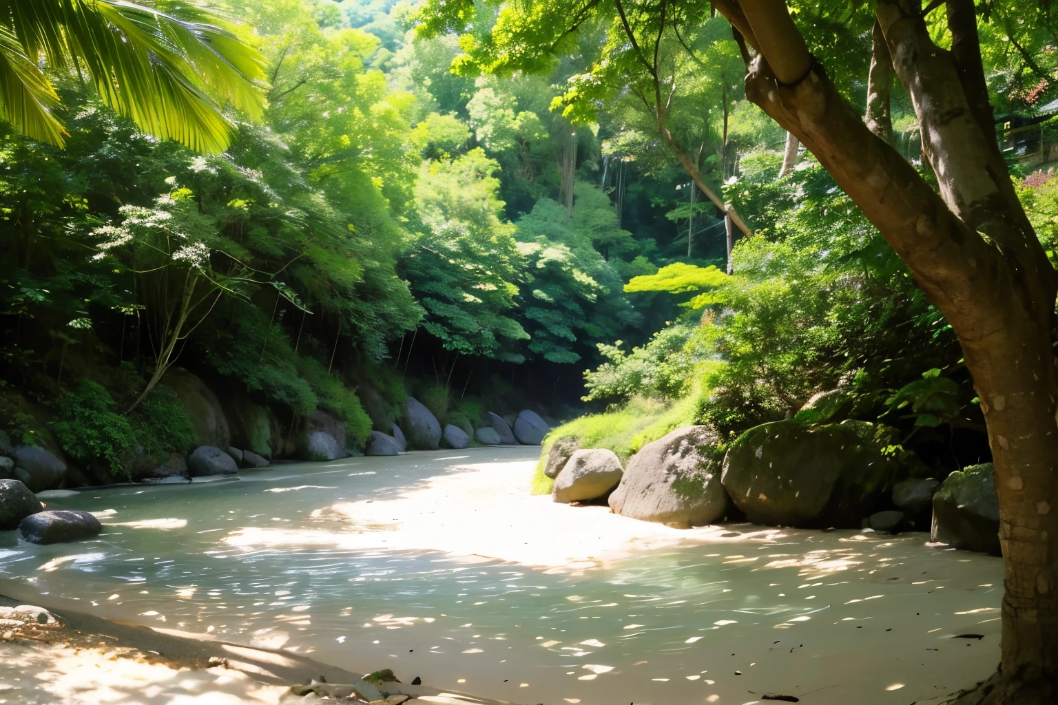 Japanese beach during summer tropical