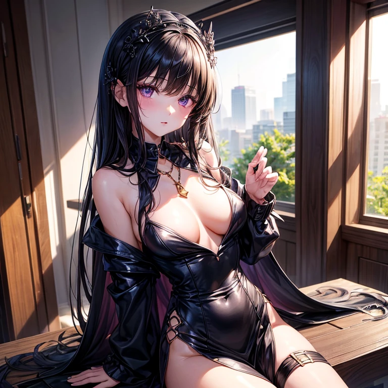 (Promising Idol)
(Best Quality: 1.2)
(Super Detail)
1 girl
Long, sleek black hair
School setting
Library AI ambiance
Please spread your legs wide on the table,
Purple eyes, ,
Slender legs,
Seraph costume, Necklace Paired,
Blue Collar, Blush Lashes,
With bangs, Small breasts, Perfect hands,
Hand Detail, Fixed Fingers,
Looking directly at the audience,
Top-Quality, Rich details,
Perfect image Quality, Masterpiece,
Highest Quality, High Resolution,
One girl
