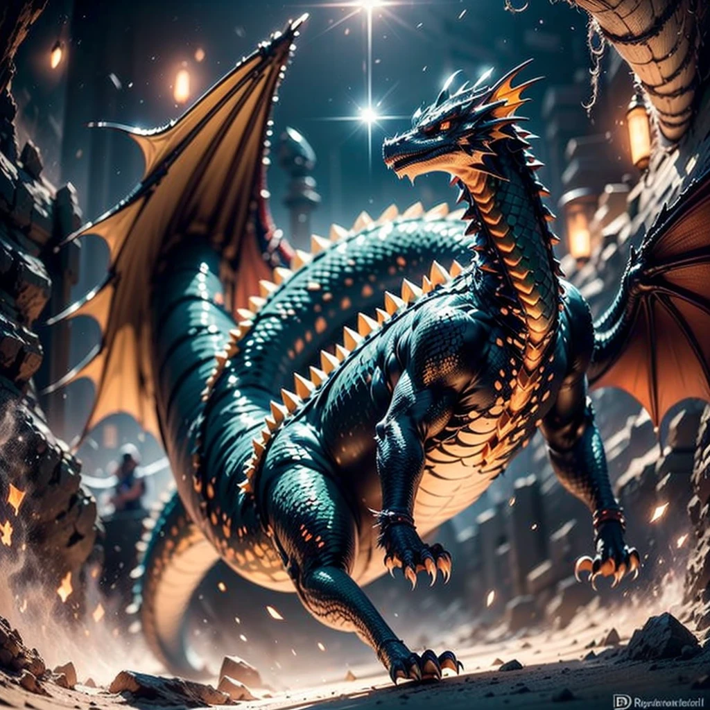 An ultra-realistic and ultra-detailed (Legendary Psychedelic Masterpiece), ((full body portrait)), (Dynamic Angle, View From Below), A Dragon Beside A Gorgeous caucasian celestial Sorceress creating Magical Energy in front of her, Dark Sneakers, Slim Body, (Long Straight Black Hair), (silver eyes), ((small breasts)), Wearing A Unique Abstract Fashion Outfit With A (Colorful Elegant Wizards Cloak), ((Her Magnificent Dragon Is Beside Her)), Striking, Awkward View Angle, Galactic Clouds everywhere adorned with vivid chemiluminescent stars and galaxies floating through the cosmos, Atmospheric, radiating luminous cosmic energy, multicolored, vibrant lighting, visually stunning, surreal, epic, legendary, radically fantastic, sharp uhd, dof, 8k resolution, enhanced-realism, hyper-photorealism.