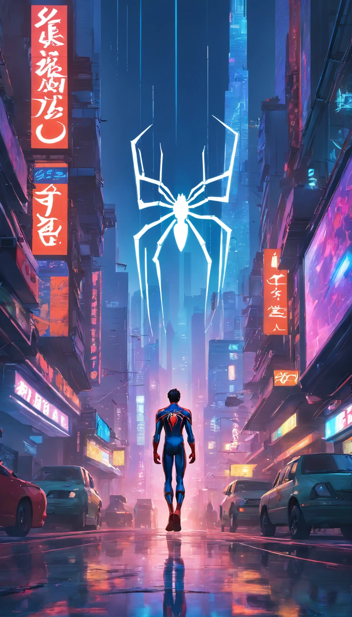 Get ready to witness the merging of the worlds of Spider-Man and Cyberpunk in one breathtaking image. Nesta obra-prima visual em 8K, You will be transported to a futuristic and dystopian environment, where the iconic Marvel hero gets a new look.
O Homem-Aranha surge em uma paisagem urbana imponente, dominated by gigantic skyscrapers and holographic advertisements that shine brightly. Neon lights reflect off his cybernetic armor, creating a striking contrast between the hero's characteristic red and blue and the oppressive darkness of the environment.
Seu traje, remodelado para se adequar ao estilo Cyberpunk, features metallic details and futuristic lines, combining functionality and futuristic aesthetics. The advanced fabric, adornado com circuitos luminosos, appears to pulse with electronic energy as Spider-Man prepares to face the challenges of this chaotic world.
The surrounding city is full of elements characteristic of the Cyberpunk style, como carros voadores, cybernetic implants, Drones and robots, Adding a unique and technological atmosphere to the image. The contrast between the grandeur of the buildings and the presence of Spider-Man amidst this dystopian landscape conveys a sense of solitary heroism and resilience against adversity..
A qualidade impressionante em 8K permite que cada detalhe seja visualizado com clareza e realismo, from the intricate webs cast by Spider-Man to all the reflections and textures of the futuristic environment.
Prepare to be amazed by this epic crossover between the Spider-Man universe and Cyberpunk aesthetics, in an image that will captivate your imagination and transport you to a world where action, a tecnologia e a aventura se unem em perfeita harmonia.