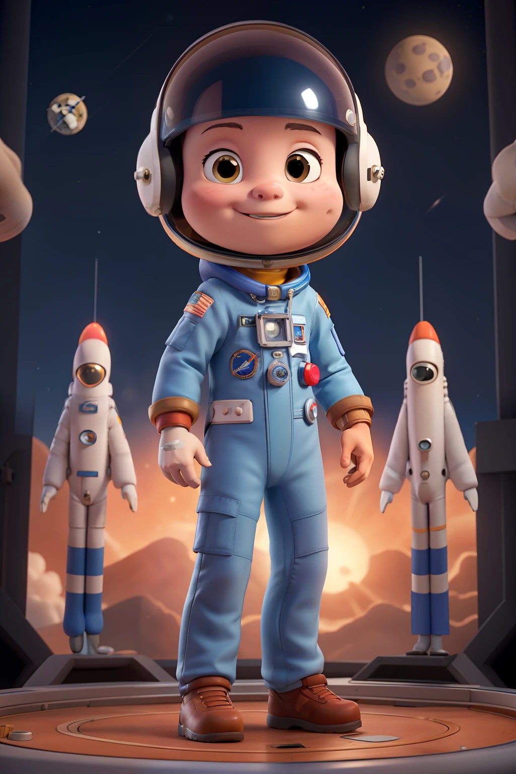 a cartoon astronaut with a helmet and a belt, an astronaut giving a peace sign, mascot illustration, astronaut standing looking, cute astronaut sticker art, astronaut standing looking, wearing astronaut outfit, astronaut, astronaut mascot full body, astronauts waving hello, cosmonaut, an astronaut, an astronaut